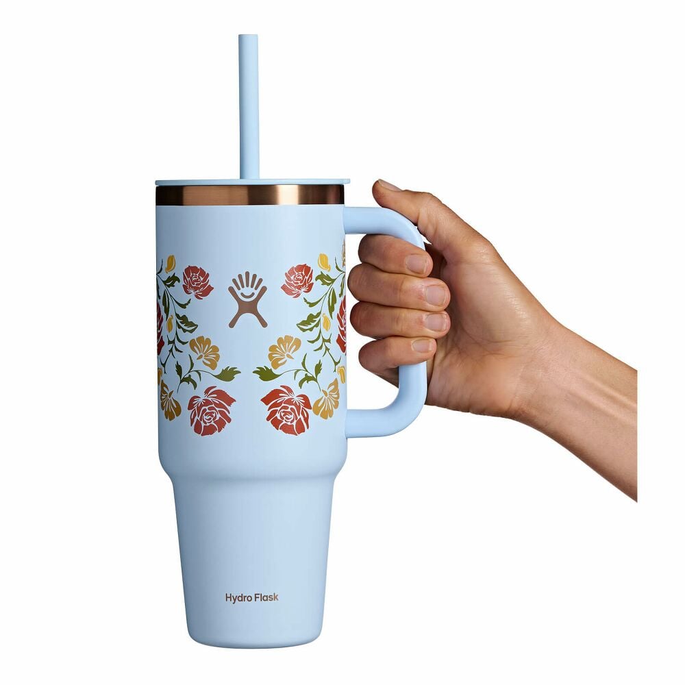 40 oz Travel Tumbler - Western Light Blue